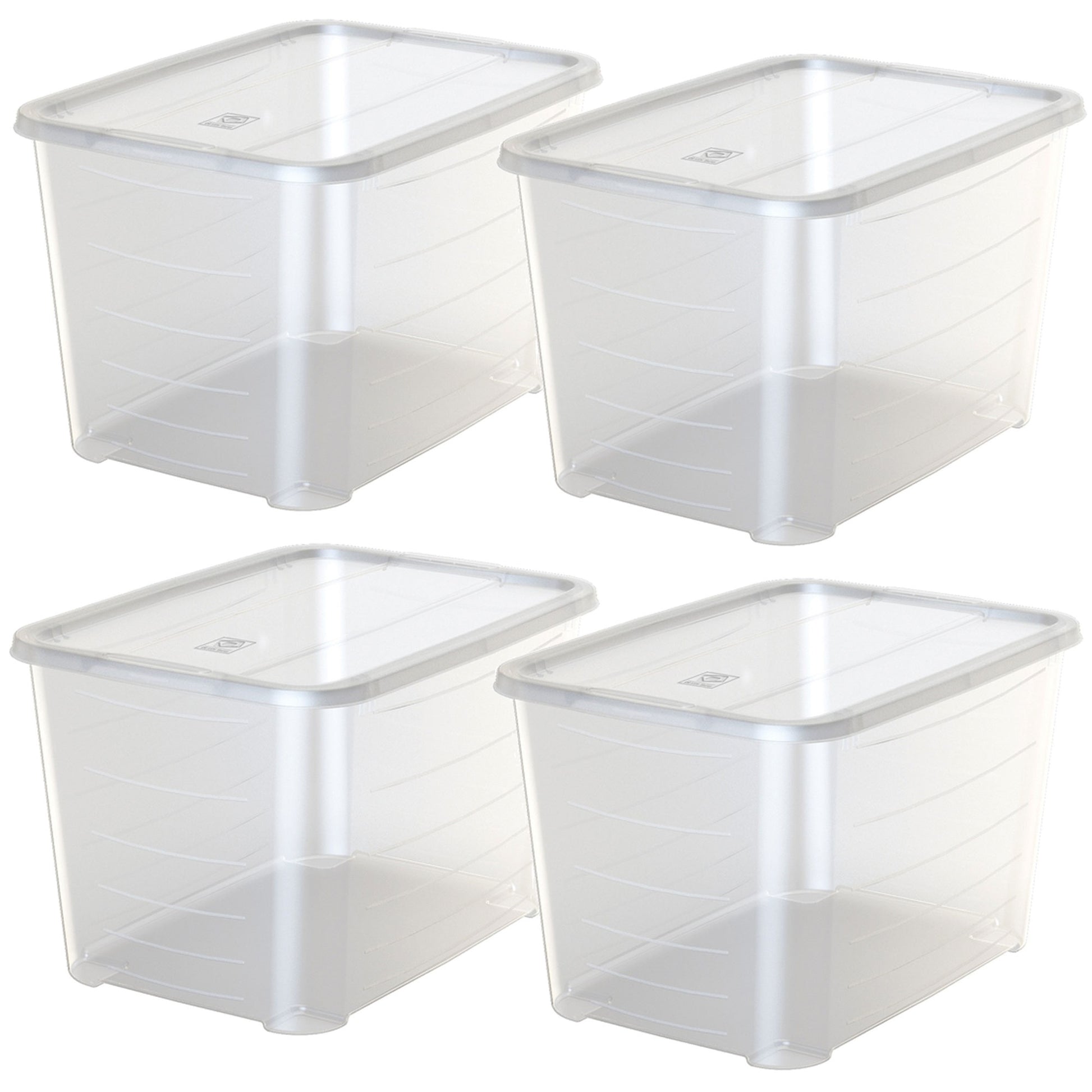 4x Caja De Plástico Con Tapa Life Story 19l_0