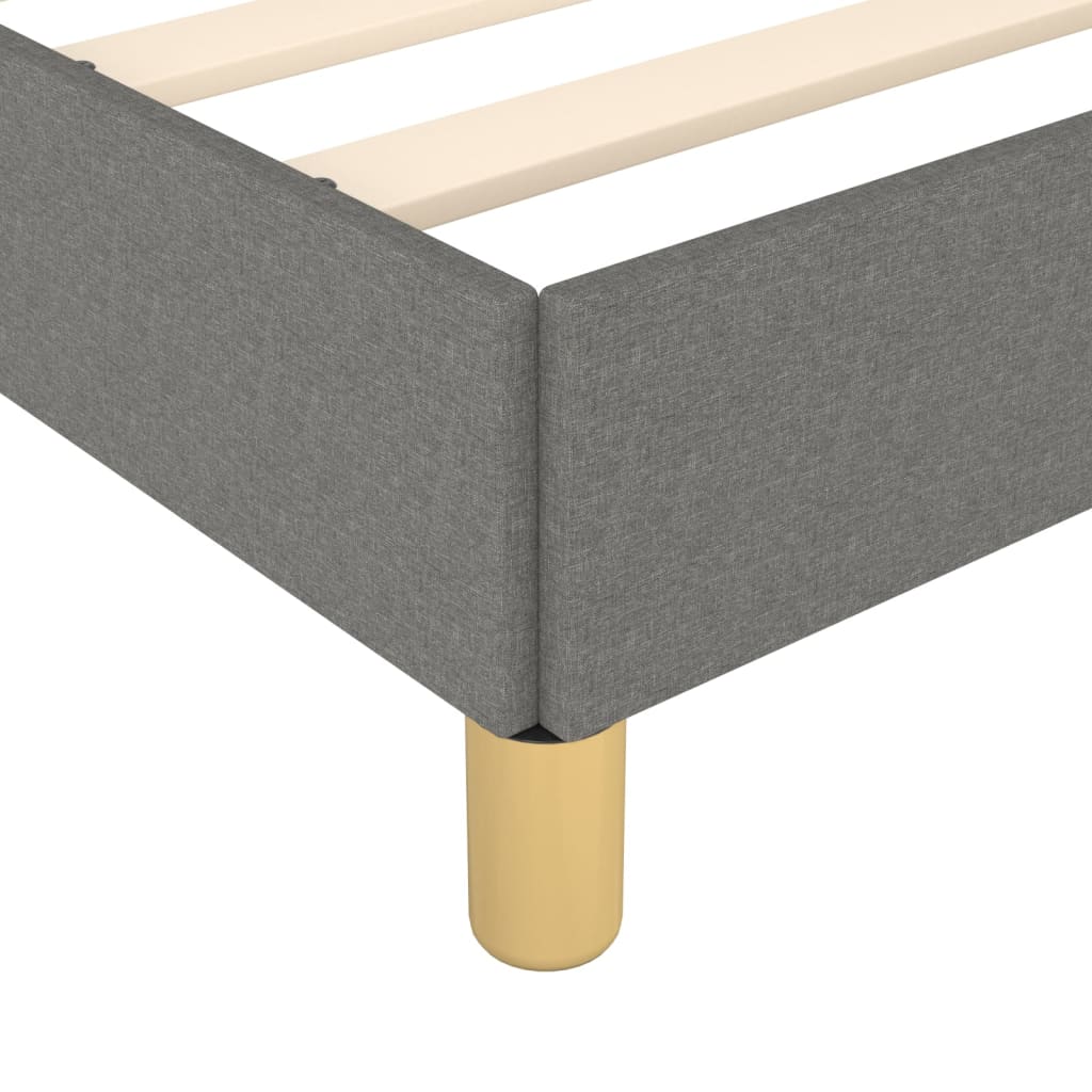 Estructura De Cama Con Cabecero De Tela Gris Oscuro 80x200 Cm / Vetonek_5