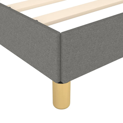 Estructura De Cama Con Cabecero De Tela Gris Oscuro 90x190 Cm / Vetonek_4