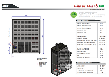 Bricosol Estufa De Pellets Genesis Glass 6 De Ferlux_3
