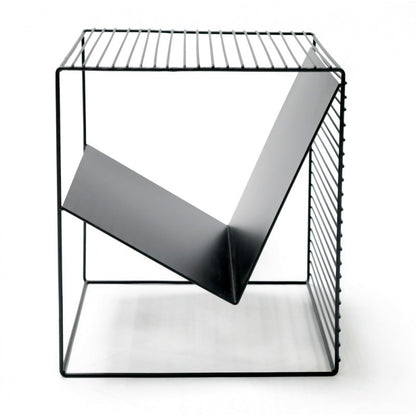 Sofa End, Revistero, Mesa Auxiliar Metal Negro Industrial 40x35x45cm- Muebles De Salon- Sofa End_1
