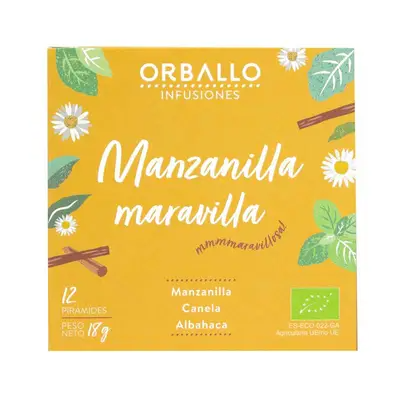 Infusão "camomila maravilhosa" Bio Orballo 15 pirâmides