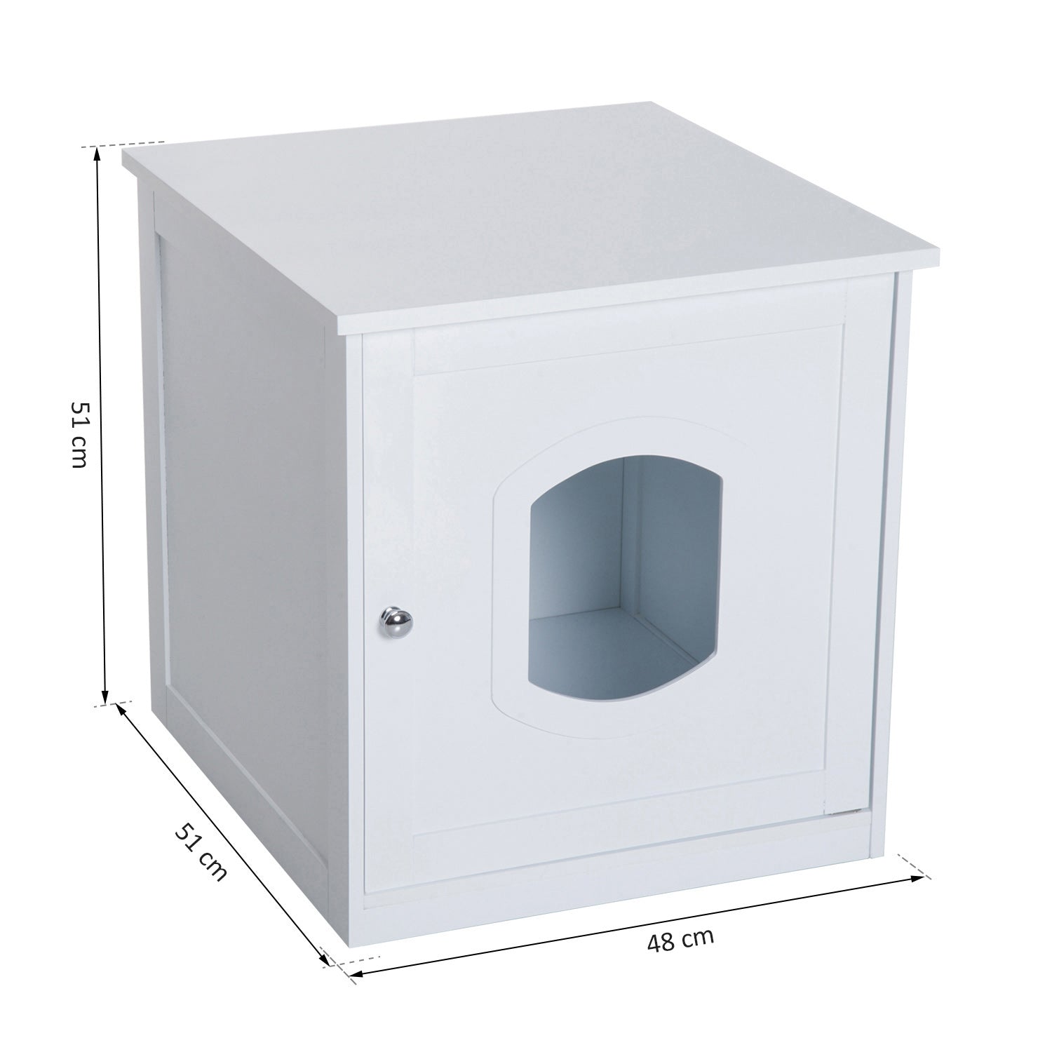 Pawhut Casa Para Gatos Extraíble Y Lavable Con Puerta Diseño 2 En 1 Blanco_2