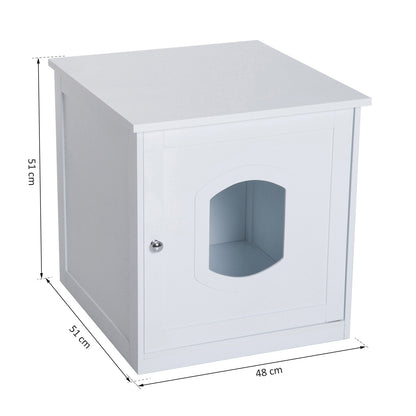 Pawhut Casa Para Gatos Extraíble Y Lavable Con Puerta Diseño 2 En 1 Blanco_2