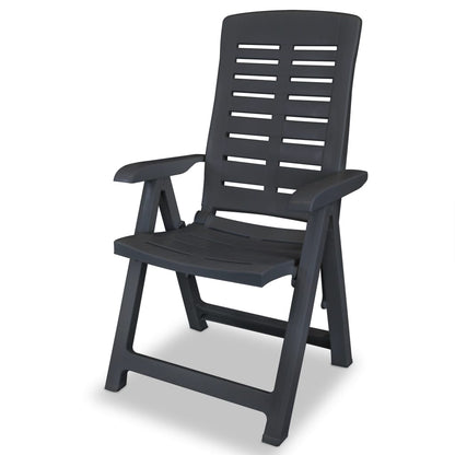 Vidaxl Set De Comedor De Jardín 5 Piezas Plástico Gris Antracita_5