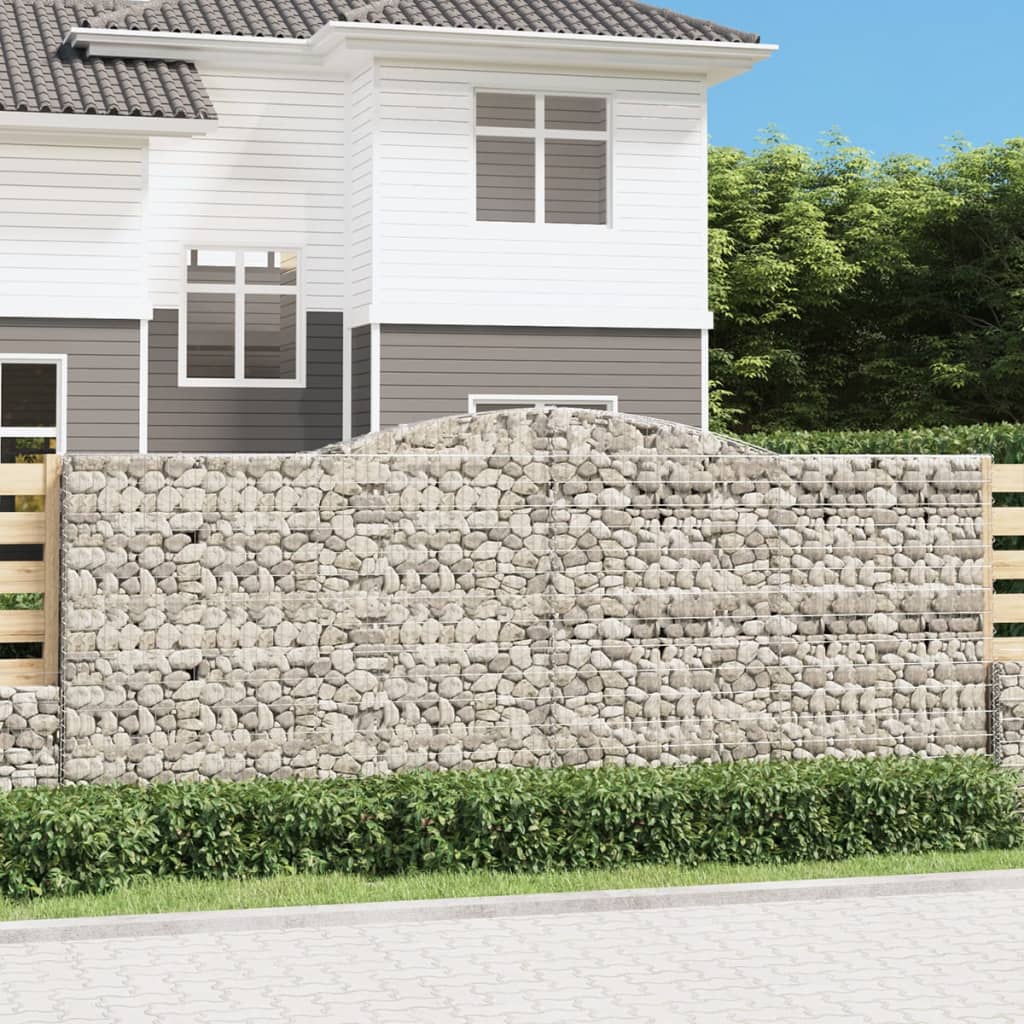 Cestas De Gaviones 5 Uds Forma De Arco Hierro 400x50x160/180 Cm_1