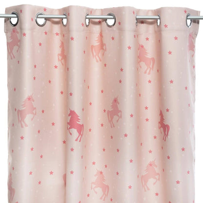 Well Home - Cortina Opaca Infantil unicornio Rosa 140x250cm_0