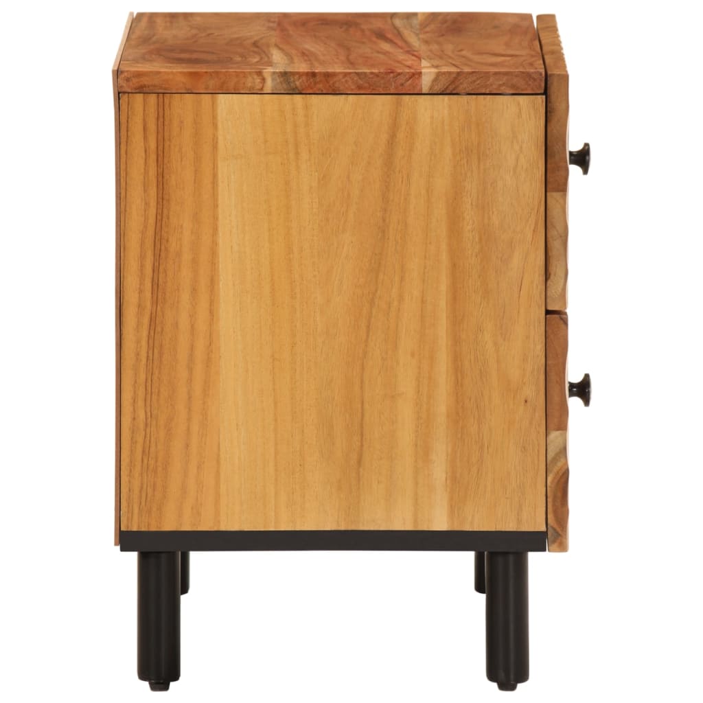 Mesitas De Noche 2 Uds Madera Maciza De Acacia 40x33x46 Cm_4