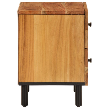 Mesitas De Noche 2 Uds Madera Maciza De Acacia 40x33x46 Cm_4
