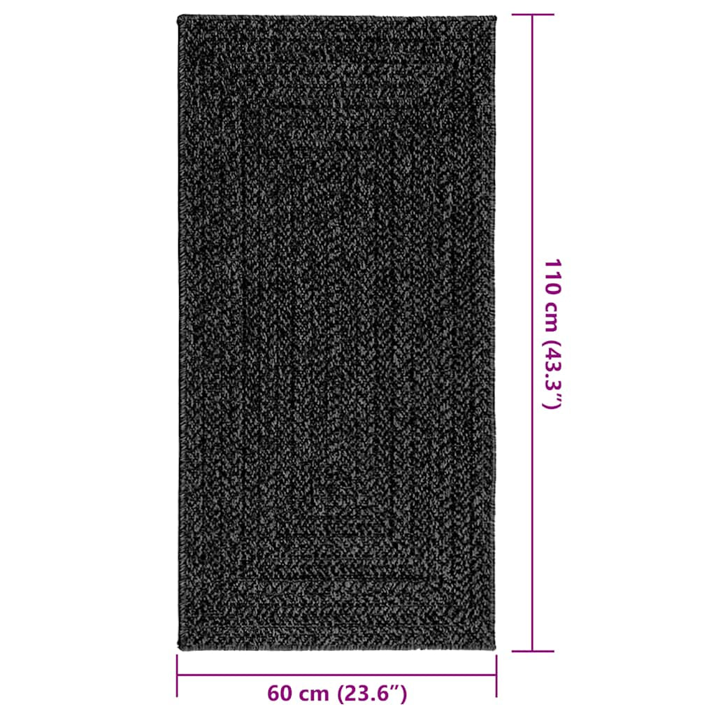 Vidaxl Alfombra Zizur Apariencia Yute Interior Exterior Antracita_2