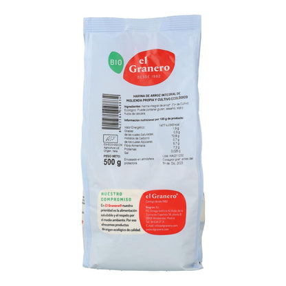 Farinha de Arroz Integral Biológica El Granero 500 g