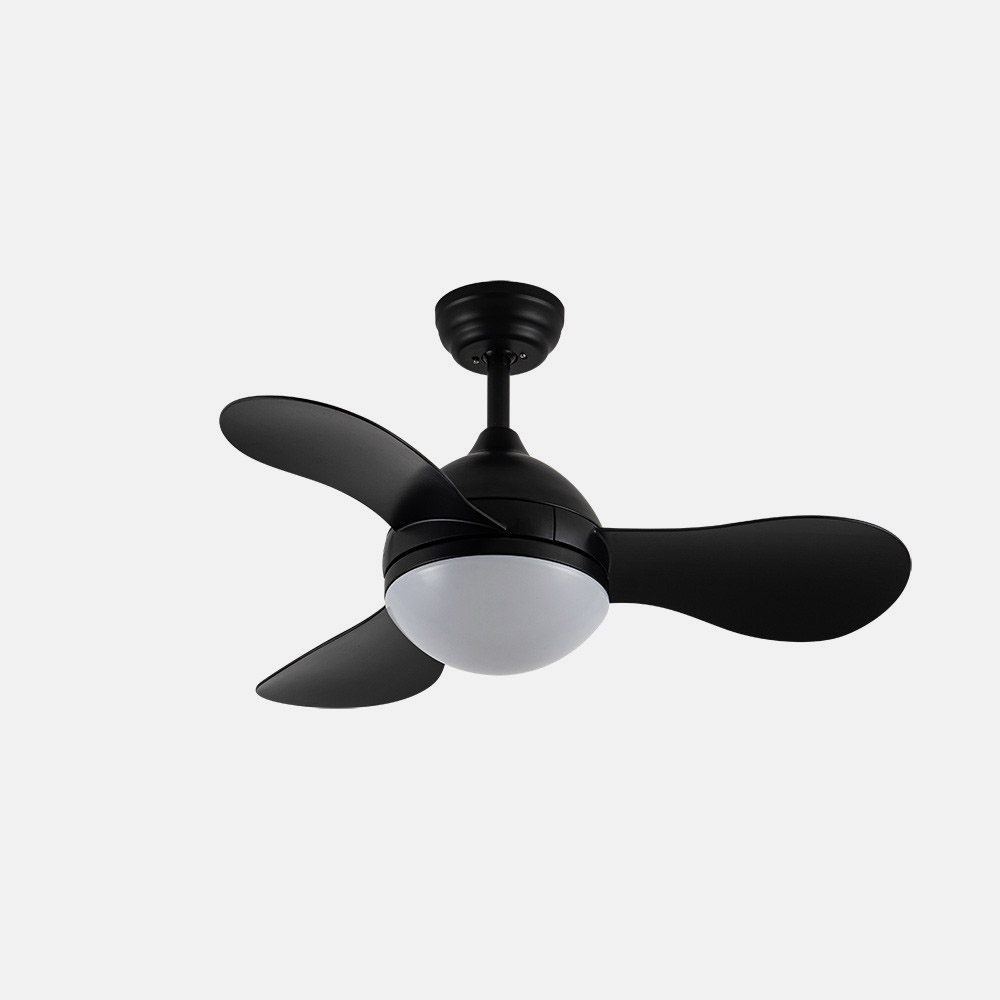 Ventilador Dc Solido 24w Negro 3aspas 91d 2640lm 3000-4000-6500k Remoto+memoria+temporizador_1