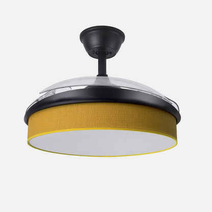 Ventilador Dc Moda 72w Negro/amarillo 108d 3aspas 7200lm 3000-4000-6000k Remoto+memoria+temporizador_2