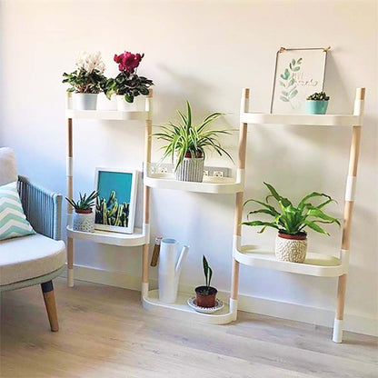 Soporte Modular Citysens De 6 Bandejas  – Blanco, Polipropileno 100% Reciclado Y Madera Ecológica Pefc_2