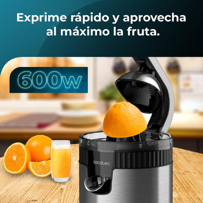 Exprimidor Eléctrico De Brazo Para Naranjas Y Cítricos Xqueeze Retrojuice 600 Steel. 600w, Estilo Retro, Filtro De Acero Inoxidable, Cono De Plástic_3