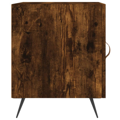 Mesita De Noche Madera De Ingeniería Roble Ahumado 40x40x50 Cm_3