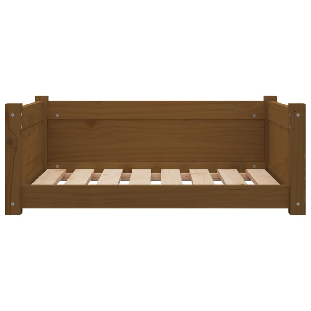 Vidaxl Cama Para Perros Madera Maciza Pino Marrón Miel 75,5x55,5x28 Cm_4