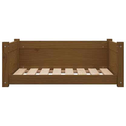 Vidaxl Cama Para Perros Madera Maciza Pino Marrón Miel 75,5x55,5x28 Cm_4