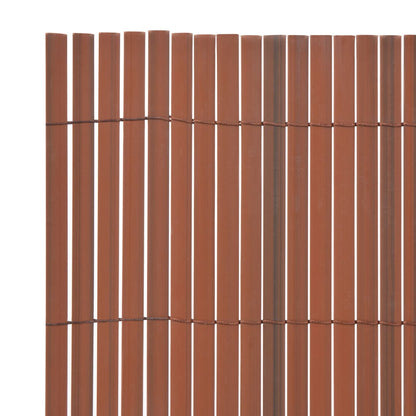 Valla De Jardín De Doble Cara Pvc Marrón 90x500 Cm / Vetonek_4