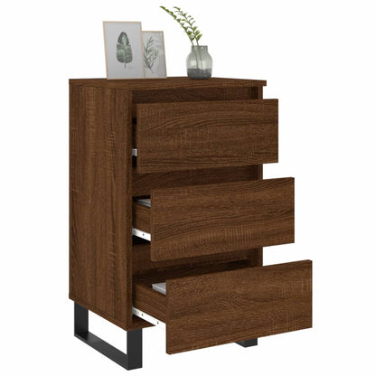 Mesitas Noche 2 Uds Madera Ingeniería Marrón Roble 40x35x69 Cm_2