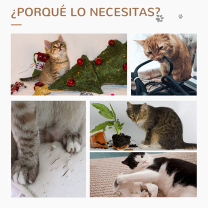 Pawhut Árbol Rascador Para Gatos Altura 91 Cm Con Cama Poste 3 Palos Túnel Bolas_5