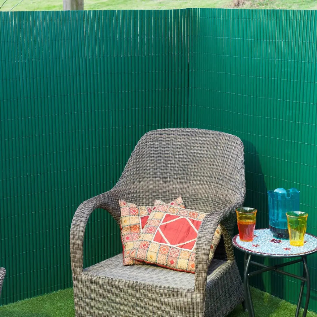 Nature Valla Cañizo De Ocultación Jardín Doble Cara Pvc Verde 1,5x3 M / Vetonek_1