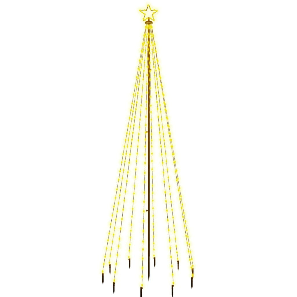Vidaxl Árbol De Navidad Con Pincho 310 Led Blanco Cálido 300 Cm_0