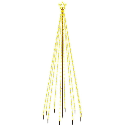 Vidaxl Árbol De Navidad Con Pincho 310 Led Blanco Cálido 300 Cm_0