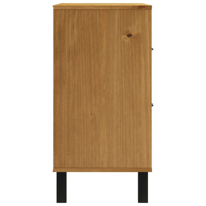 Aparador Con Puerta De Vidrio Flam Madera De Pino 80x40x80 Cm / Vetonek_1