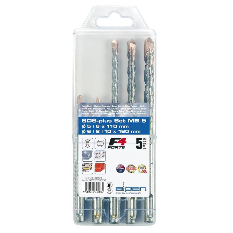 Estuche Brocas Alpen Sds Plus 5 Piezas_0