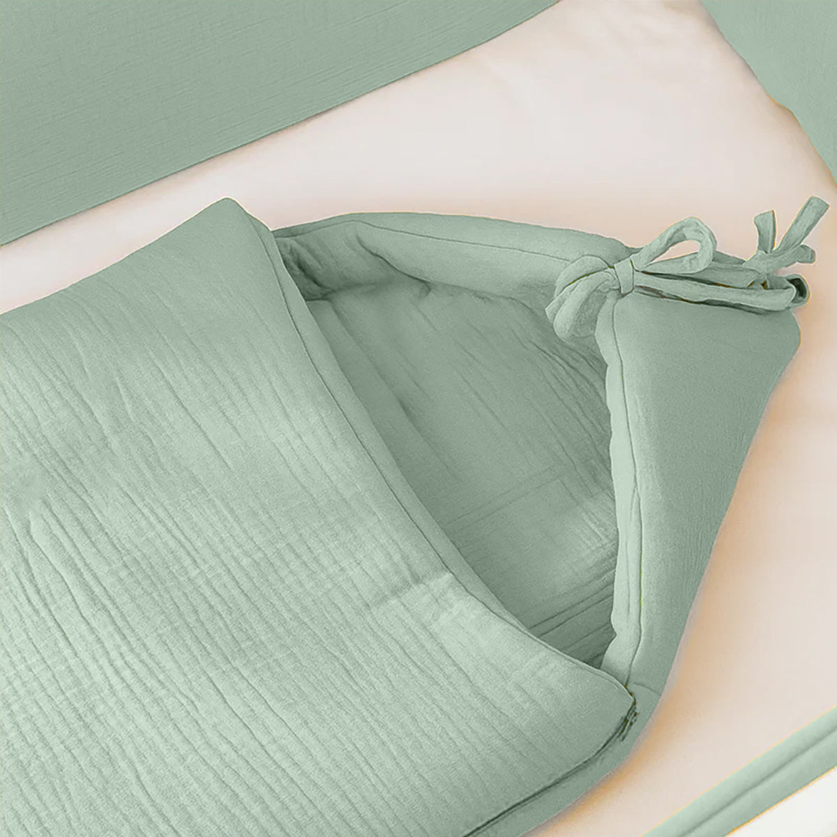 Nido De Bebé  En Algodón Bio Verde_3