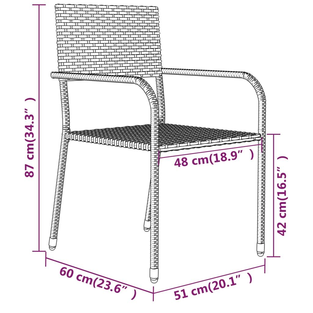 Vidaxl Juego De Comedor Para Jardín 9 Piezas Gris_2
