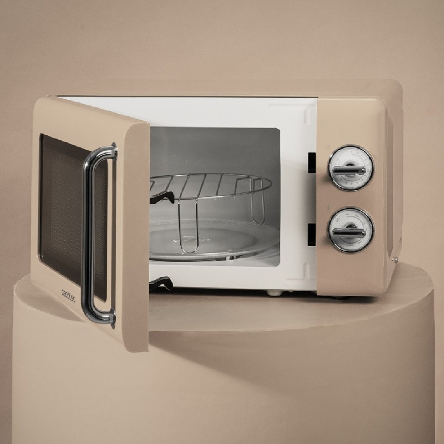 Microondas Mecánico Con Grill De 20 L Proclean 3110 Retro Beige. 700 W En 6 Niveles, Temporizador Hasta 30 Minutos, Modo Descongelación, Diseño Vint_4