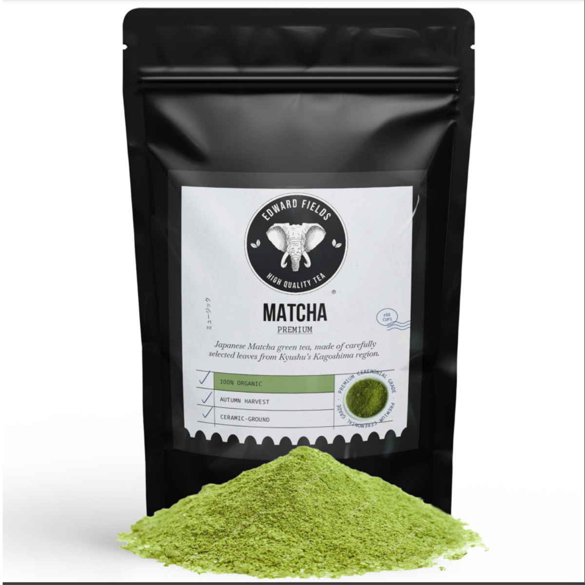 Matcha japonês cerimonial orgânico premium Edward Fields 50 g