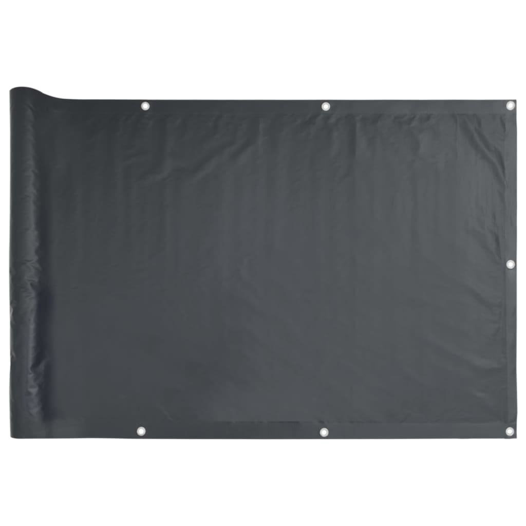 Pantalla De Privacidad De Balcón Pvc Gris Antracita 1000x75 Cm / Vetonek_2
