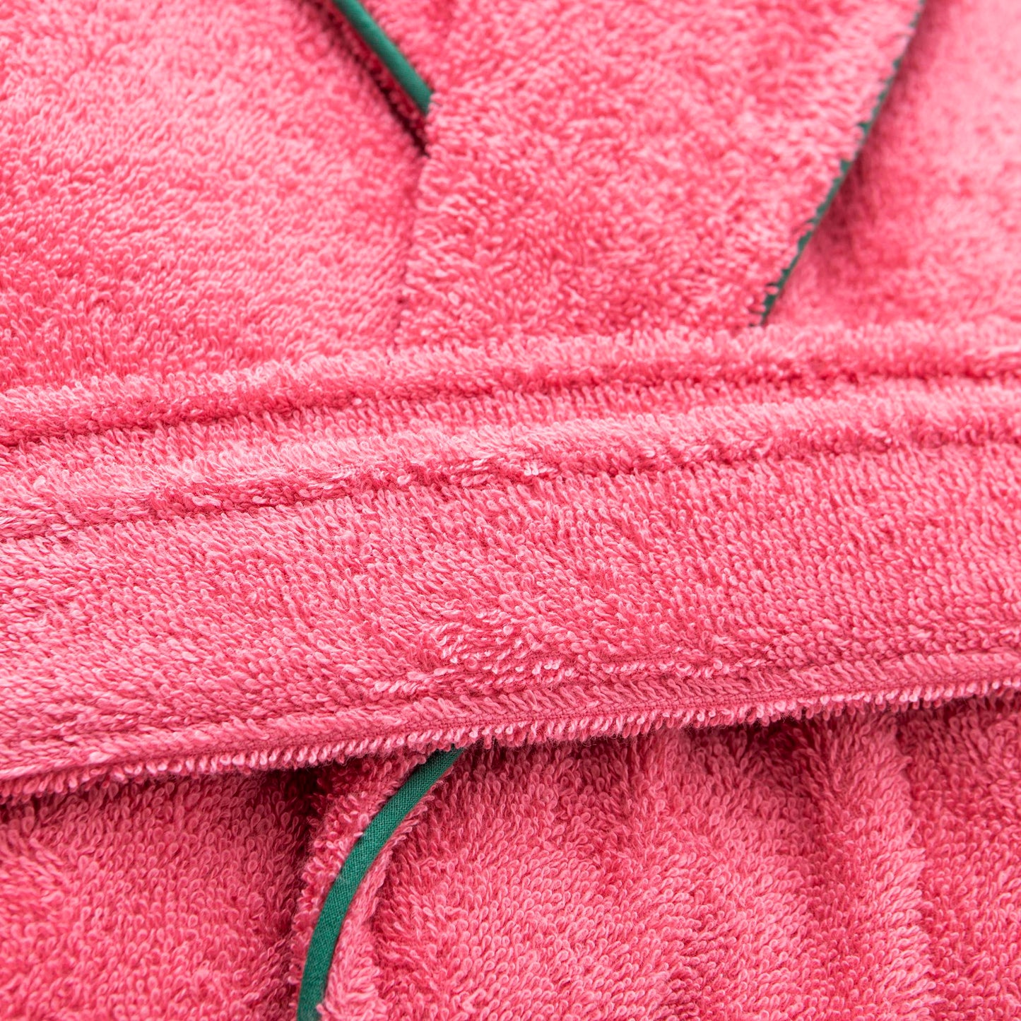 Albornoz S/m 420gsm 100% Algodon C/ Logo Bordado Rosa Core Benetton_4