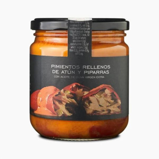 Pimentos Recheados com Atum e Piparra com Azeite Virgem Extra 300 g