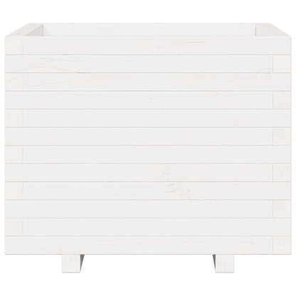 Jardinera Madera Maciza De Pino Blanco 60x60x49,5 Cm_4