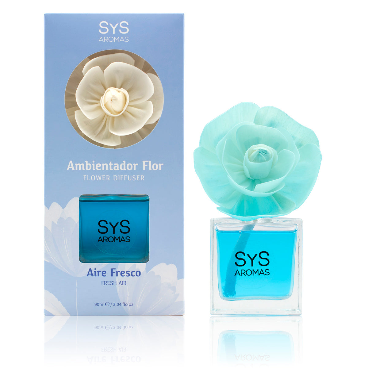 Ambientador Difusor Flor Aire Fresco SYS Aromas 90 ml | Aroma Fresco y Mediterráneo | Decorativo_0