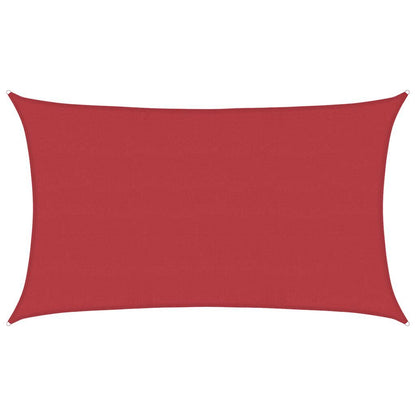 Vidaxl Toldo De Vela Hdpe Rojo 160 G/m² 5x8 M_0