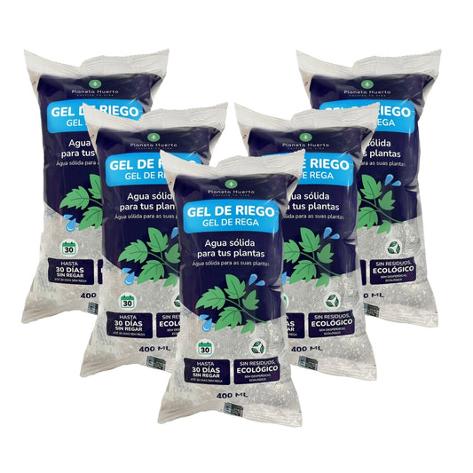 Embalagem de 5 Gel de Irrigação Planeta Huerto 400 ml
