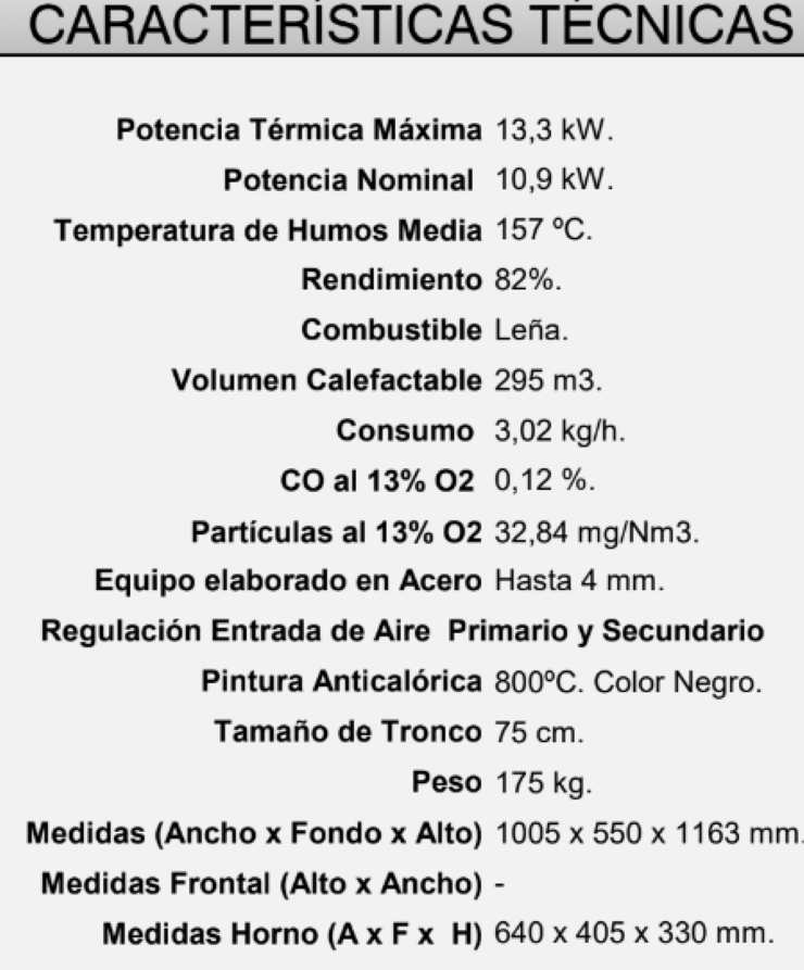 BRICOSOL Horno Leña FM - Interior Vermiculita - Modelo HL-200_2