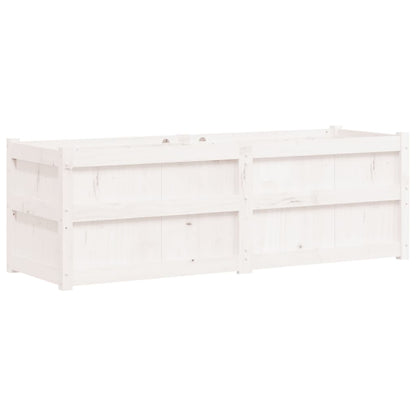 Jardinera Madera Maciza De Pino Blanco 150x50x50 Cm_0