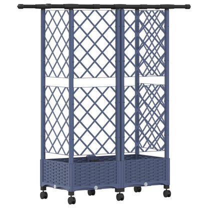 Cama Elevada Con Trellis Y Techo Gris 124 X 40 X 127 Cm Pp_4
