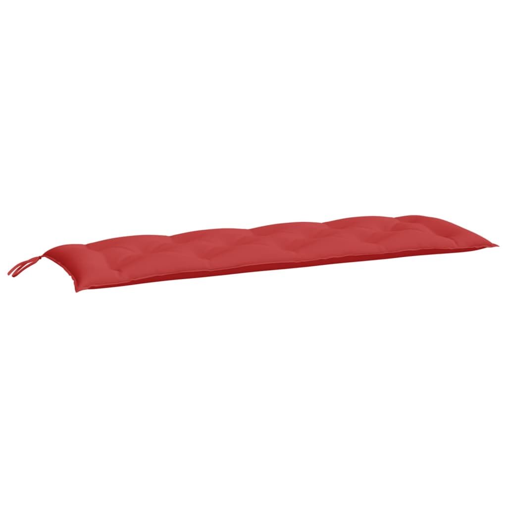 Vidaxl Cojín De Banco De Jardín Tela Oxford Rojo 150x50x7 Cm_0