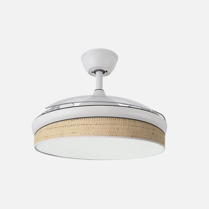 Ventilador Dc Moda 72w Blanco/caã±izo Claro 91d 3aspas 7200lm 3000-4000-6000k Remoto+ Memoria+ Temporizador_2