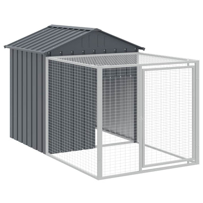 Vidaxl Jaula Para Gallinas Con Corral Antracita 117x201x123 Cm Acero Galvanizado_0