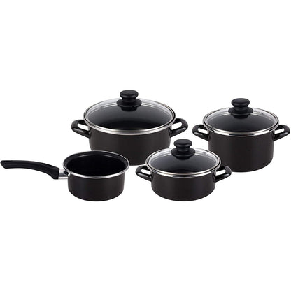 Magefesa Kenia Negra - Batería De Cocina 7 Piezas, Acero Vitrificado_5