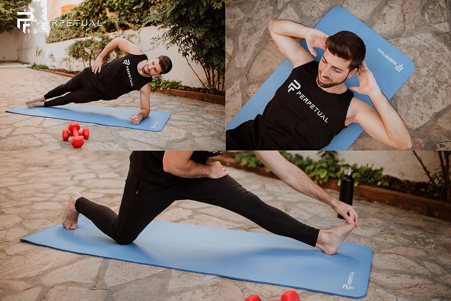 Esterilla De Gimnasia Perpetual Y Pilates 15mm - Esterilla Antideslizante - Con Asa Y Bolsa De Transporte_3