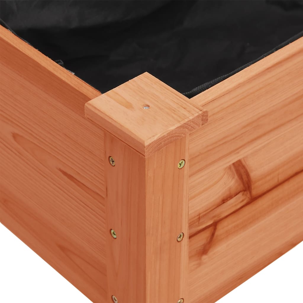 Jardinera Con Forro Y Ruedas Madera Abeto Marrón 118x59x80 Cm_3